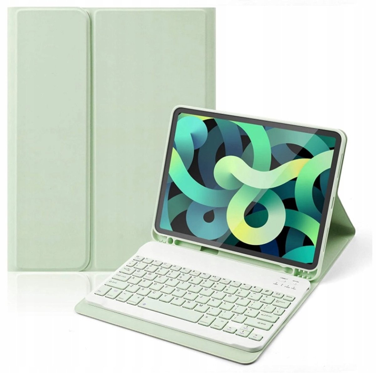 EtuiTab iPad Serie - Tablethoes Met Toetsenbord - Draadloos - Groen