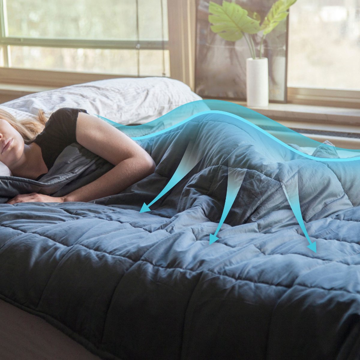 SEVERNO Home Gravity 6 Gewichtsdeken 150x200 cm 6,8 kg Grijs - afbeelding 2