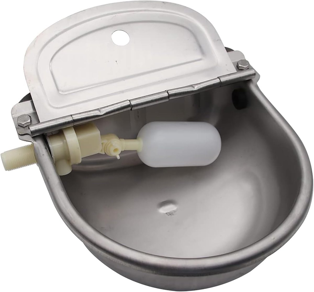 Automatische Drinkbak - Gemaakt van 304 Roestvrij Staal - Geschikt voor Paarden, Schapen, Varkens, Honden, Enz. - met 1/2-Inch Vlotterklep - Waterslang Niet Inbegrepen