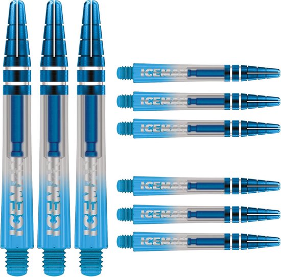 Dartschachten Set - Vlucht Houders - Dartwerpen Verbeteren - Vlucht Vergrendeling - Medium Lengte - Blauw Gedompeld — afbeelding 3