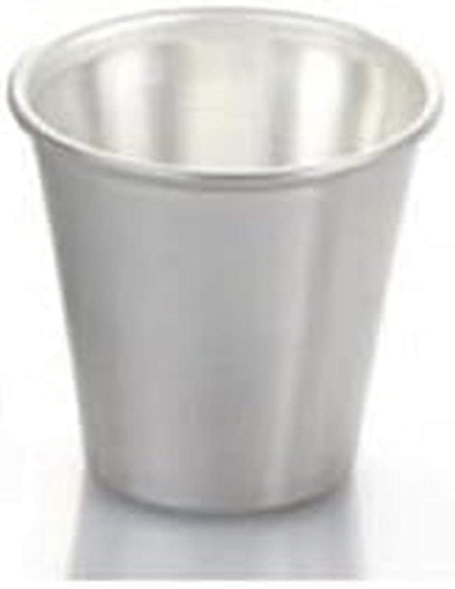 Babyvorm Aluminium - Baba Vorm - Taart Bakken - Set van 6 - 8 x 7 cm - Zilver