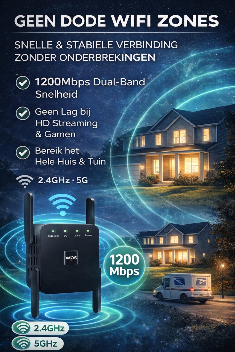 DrPhone W02 - 5Ghz Draadloos - Wifi 1200Mbps Router - Wifi - afbeelding 2