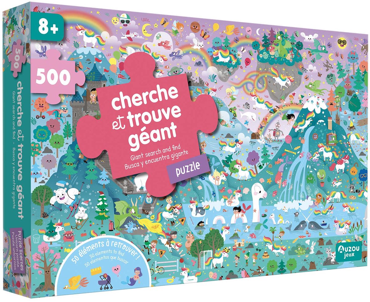 Zoek en Vind - Grote Puzzel - Kinderen Spelen - 50 Elementen Verbergen - 32 x 22 cm