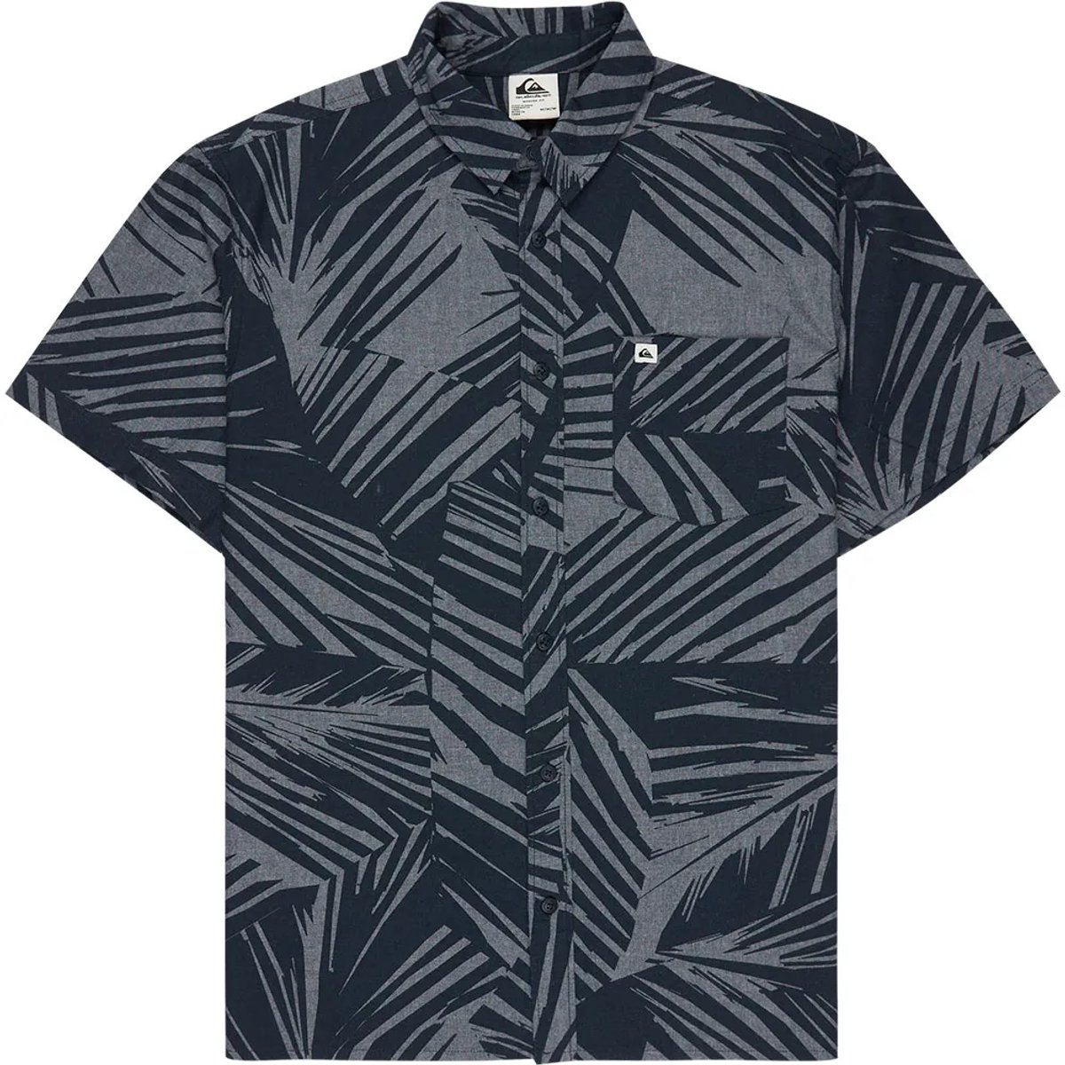 Quiksilver Forkhill Overhemd Met Korte Mouwen XL Man Marineblauw