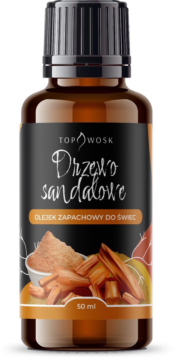 TopWosk - Geurolie voor Kaarsen - Sandelhout - 50 ml