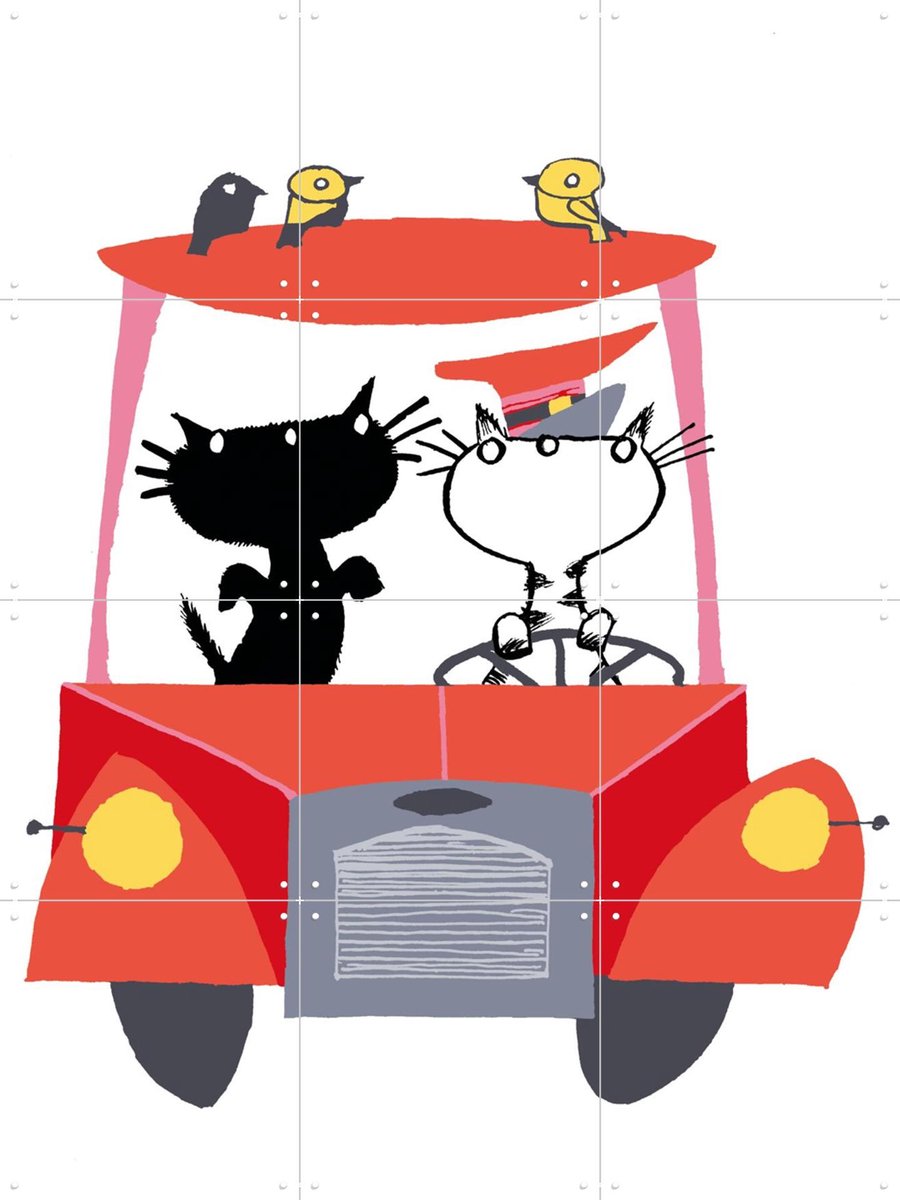 IXXI Pim & Pom 4, Fiep Westendorp - 60 x 80 cm - Gratis ophangtool - Grote wanddecoratie en posters - Cartoonesk, Speels, Kleurrijk, Illustraties