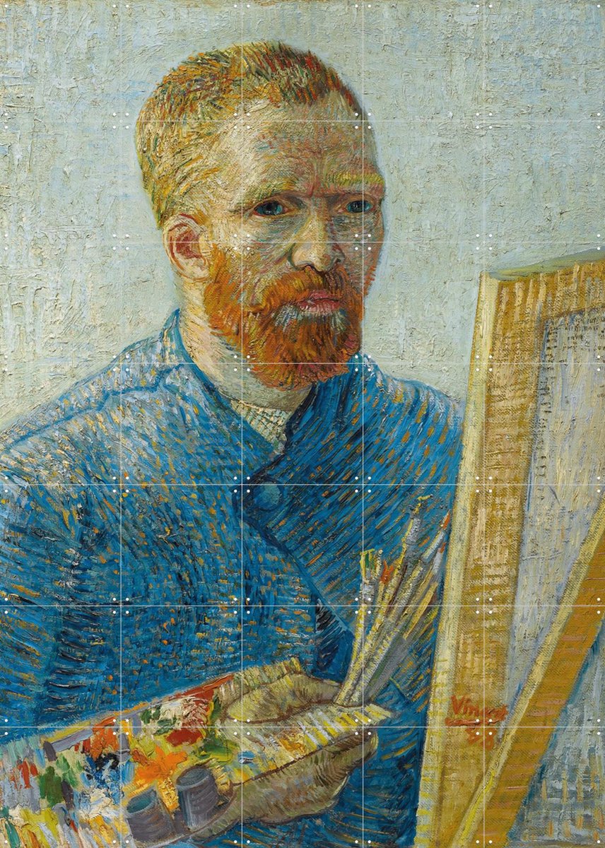IXXI Zelfportret als schilder (1888), Vincent van Gogh (1853 - 1890) & Van Gogh Museum - 100 x 140 cm - Gratis ophangtool - Grote wanddecoratie en