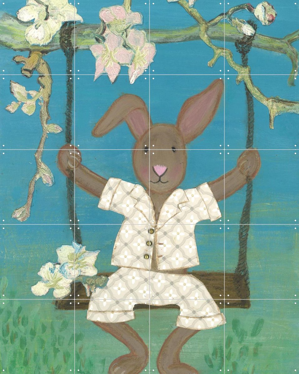 IXXI Vincent de Haas, Desirée van Hattem - 80 x 100 cm - Gratis ophangtool - Grote wanddecoratie en posters - Cartoonesk, Speels, Kleurrijk