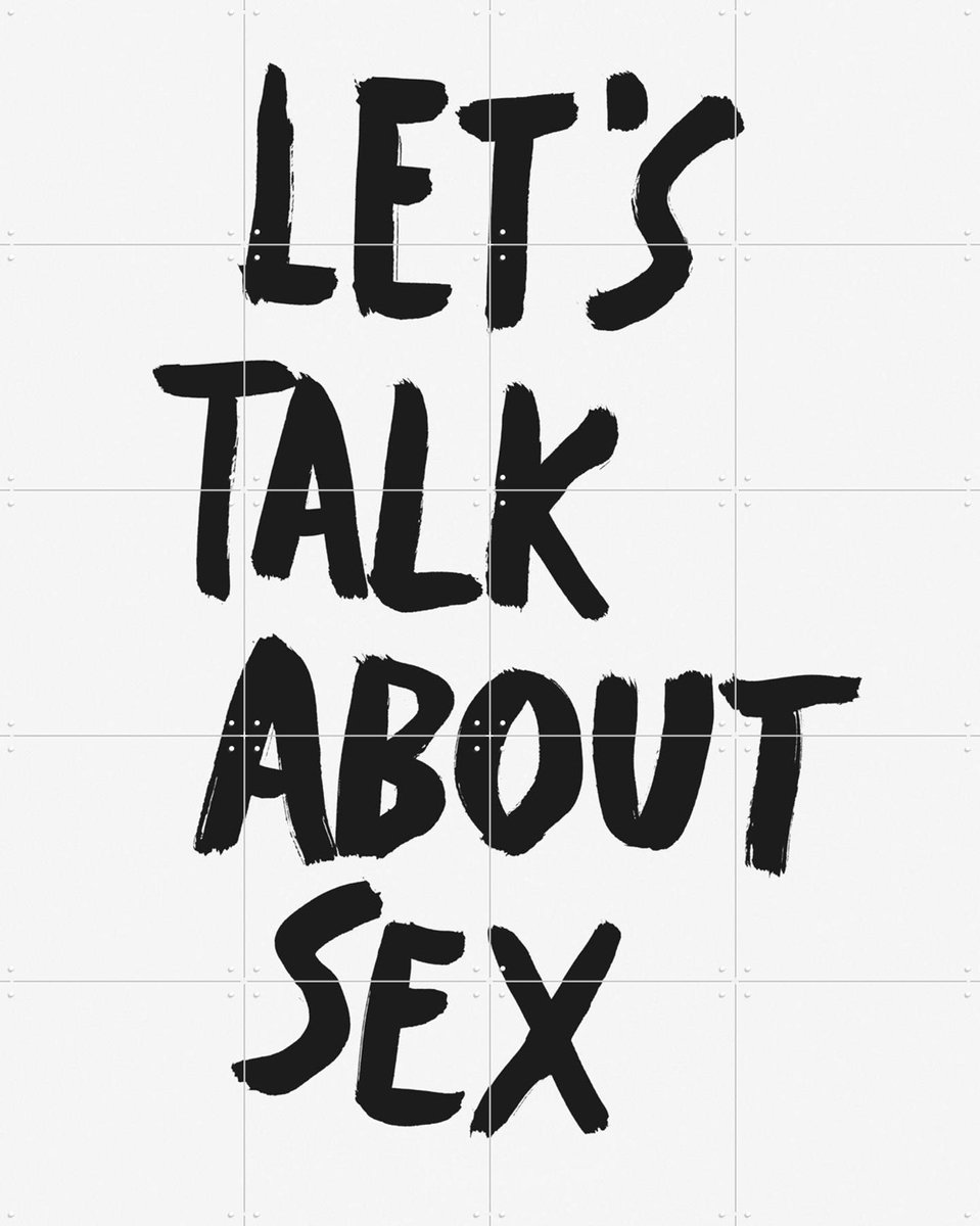 IXXI Let's talk about Sex, Marcus Kraft - 80 x 100 cm - Gratis ophangtool - Grote wanddecoratie en posters - Typografie, Illustraties, Minimalisme