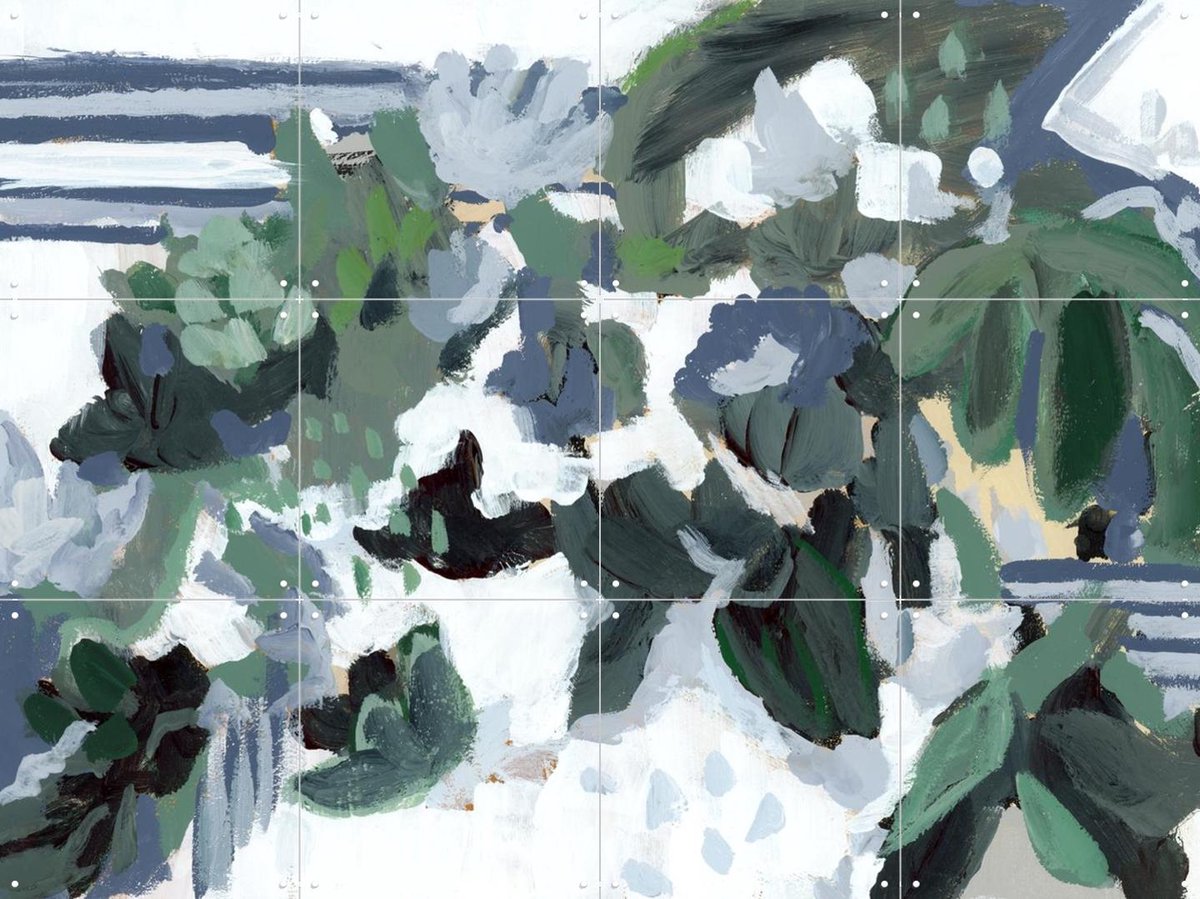 IXXI St Georges, Green Barn Studio - 80 x 60 cm - Gratis ophangtool - Grote wanddecoratie en posters - Abstract, Olieverf, Woonkamer, Eetkamer