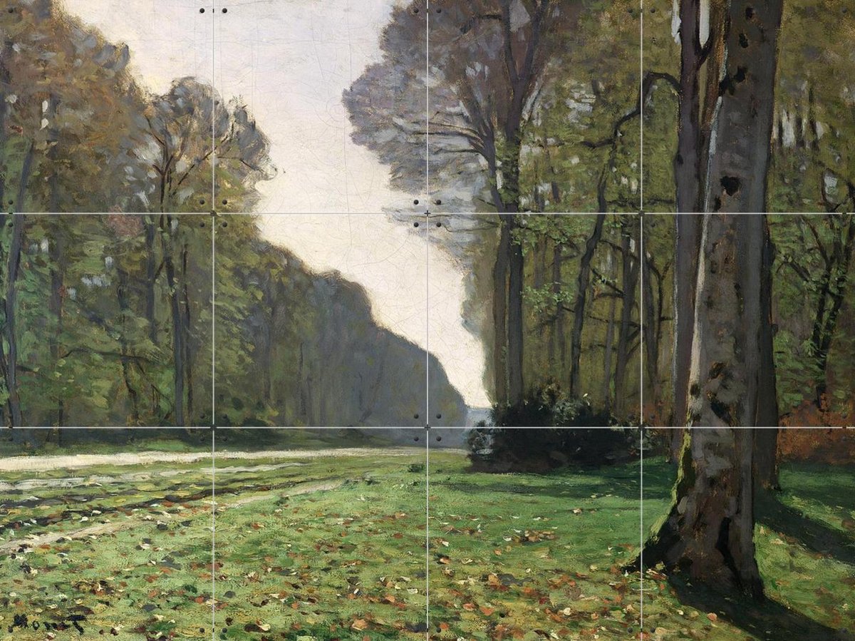 IXXI The Road to Bas-Breau - Fontaintebleau, Claude Monet & Bridgeman Images - 80 x 60 cm - Gratis ophangtool - Grote wanddecoratie en posters -