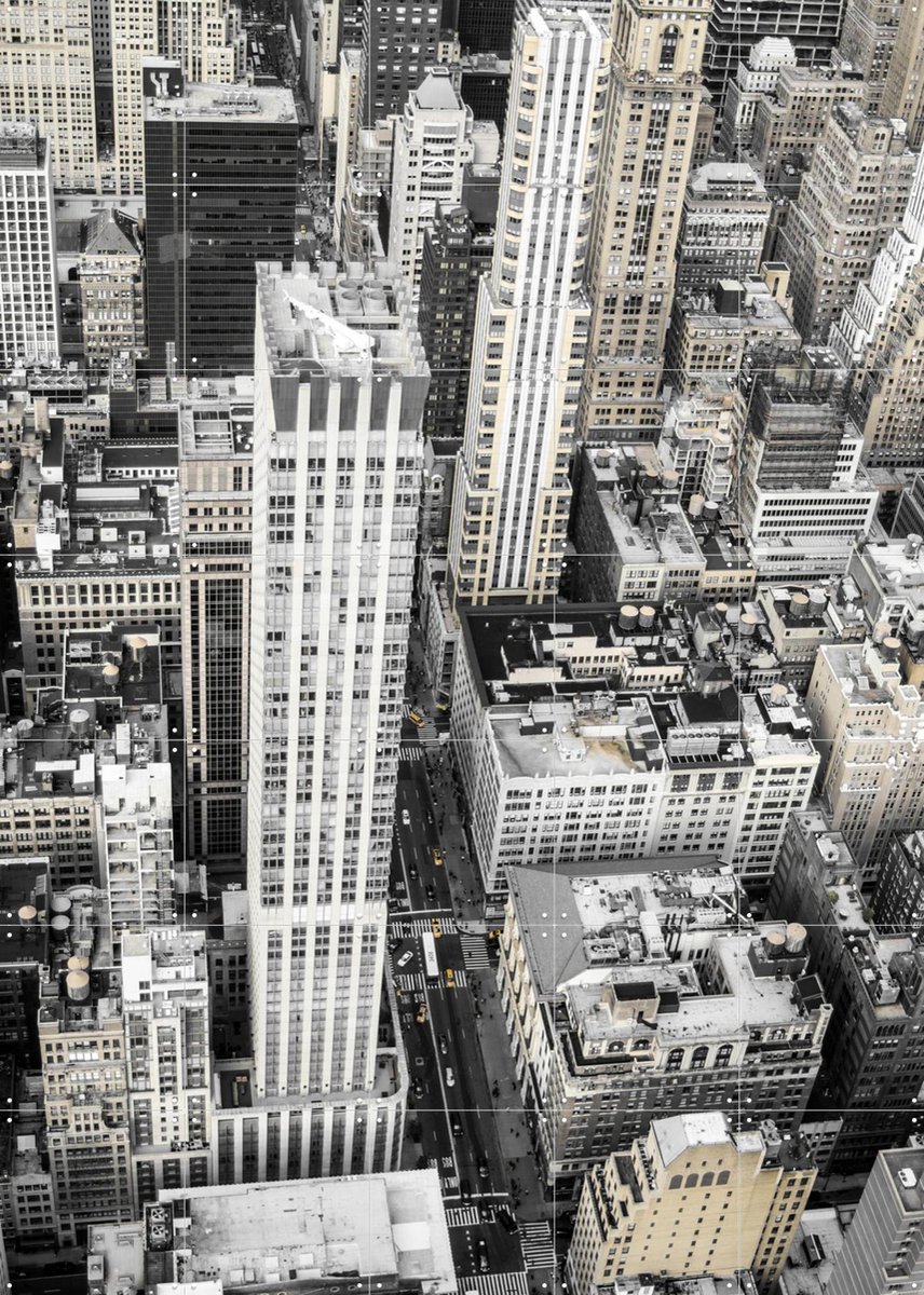 IXXI New York City, Pati Photography - 100 x 140 cm - Gratis ophangtool - Grote wanddecoratie en posters - Fotografie, Mancave, Woonkamer, Gang