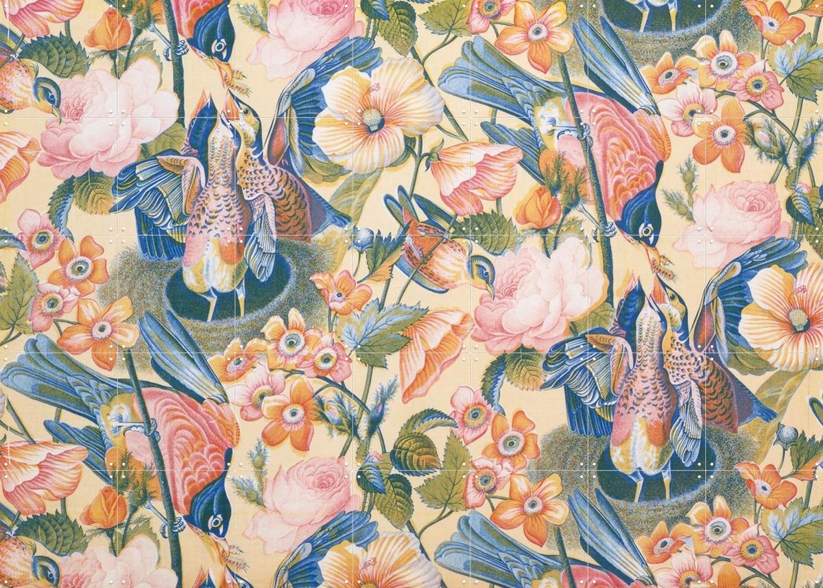 IXXI Furnishing Fabric III, Victoria and Albert Museum - 140 x 100 cm - Gratis ophangtool - Grote wanddecoratie en posters - Art Nouveau, Vintage