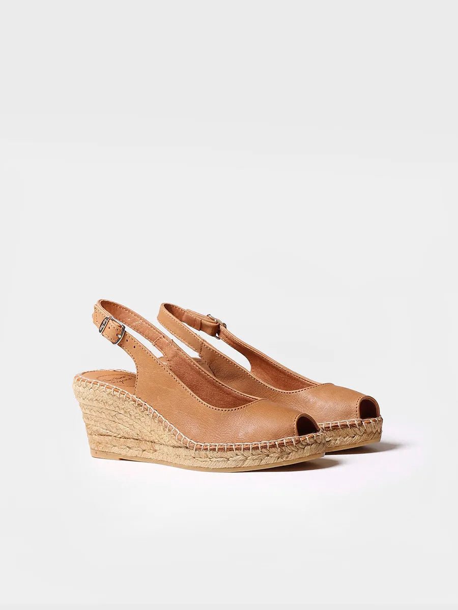 Espadrilles met open teen en sleehak | KROATIË