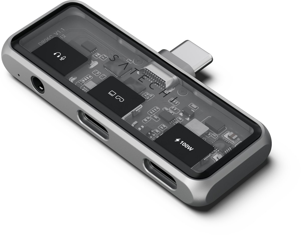 Satechi Mobile XR hub with 3.5mm Audio - Grijs