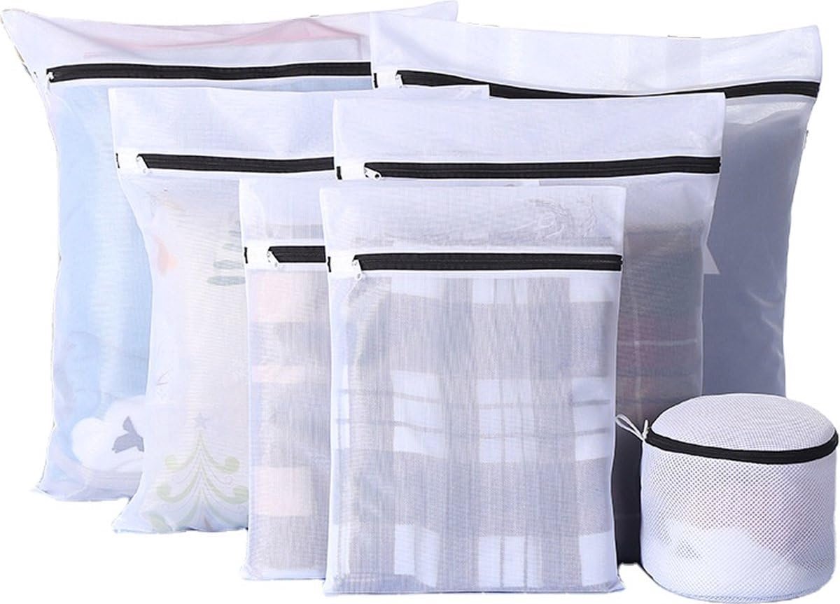 Okado Waszakken Set 7 stuks – Wasnetten met ritsbescherming – Voor delicaat wasgoed & BH’s – Fijnmazig polyester – Beschermt kleding en wasmachine – Ook als packing cubes travel organizer