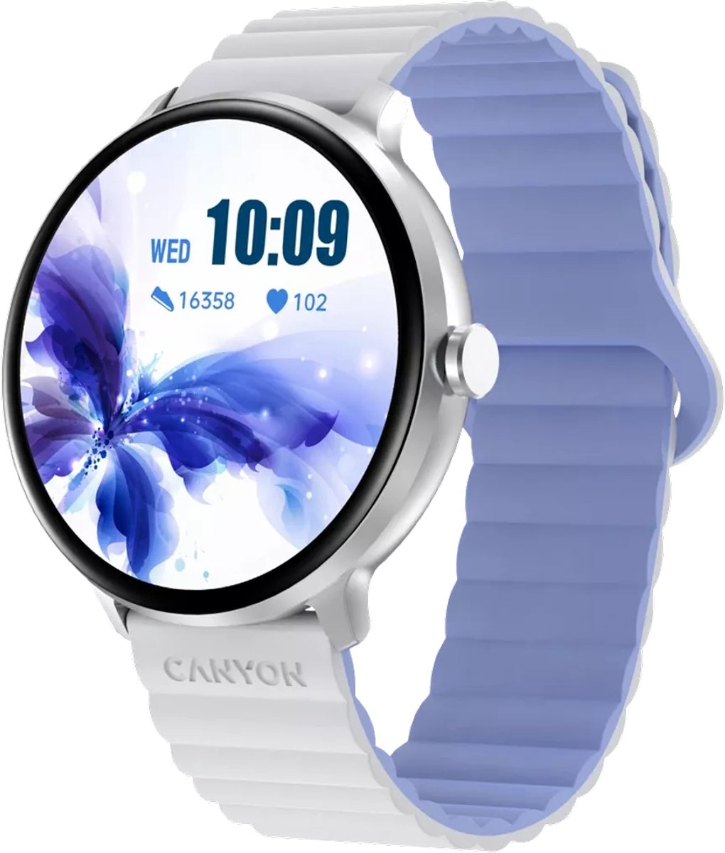 Canyon Jacky Serie - Smartwatch - 1,3 inch LTPS-scherm - 25 sportmodi - Wit-blauw