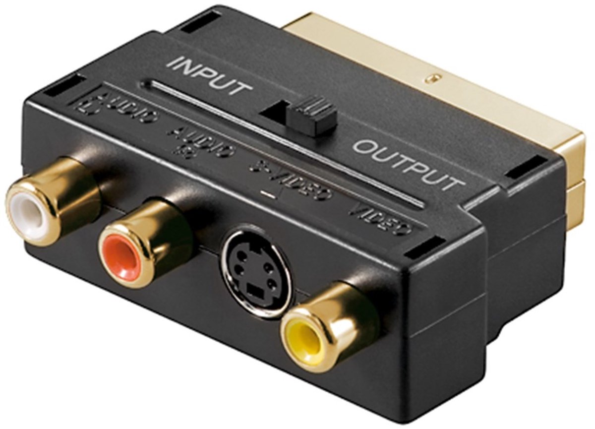 Goobay SCART to Composite Audio/Video and S-Video Adapter, IN/OUT