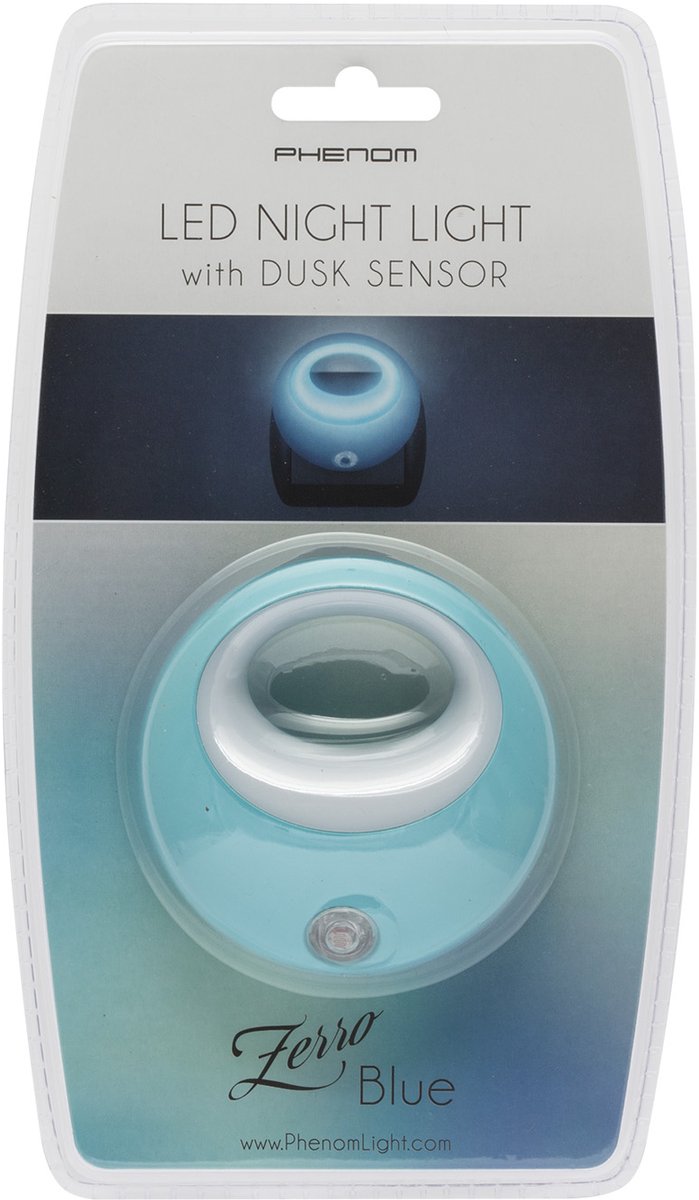 LED Nachtlamp met Schemersensor – Automatisch Aan/Uit Nachtlicht voor Stopcontact – Energiezuinige LED Verlichting 1W – Blauw – Compact Nachtlampje voor Gang, Slaapkamer en Kinderkamer [20275BL]