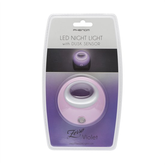 LED Nachtlamp met Schemersensor - Automatisch Aan/Uit Nachtlicht voor Stopcontact - Energiezuinige LED Verlichting 1W - Violet - Compact Nachtlampje voor Gang, Slaapkamer en Kinderkamer [20275VL] van Merkloos — afbeelding 2