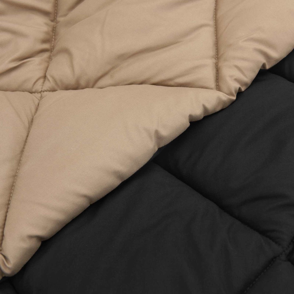 vidaXL - Winter - Duvet - Zwart - en - Taupe - 220 - x - 240 - cm - Microvezel thumbnail 6