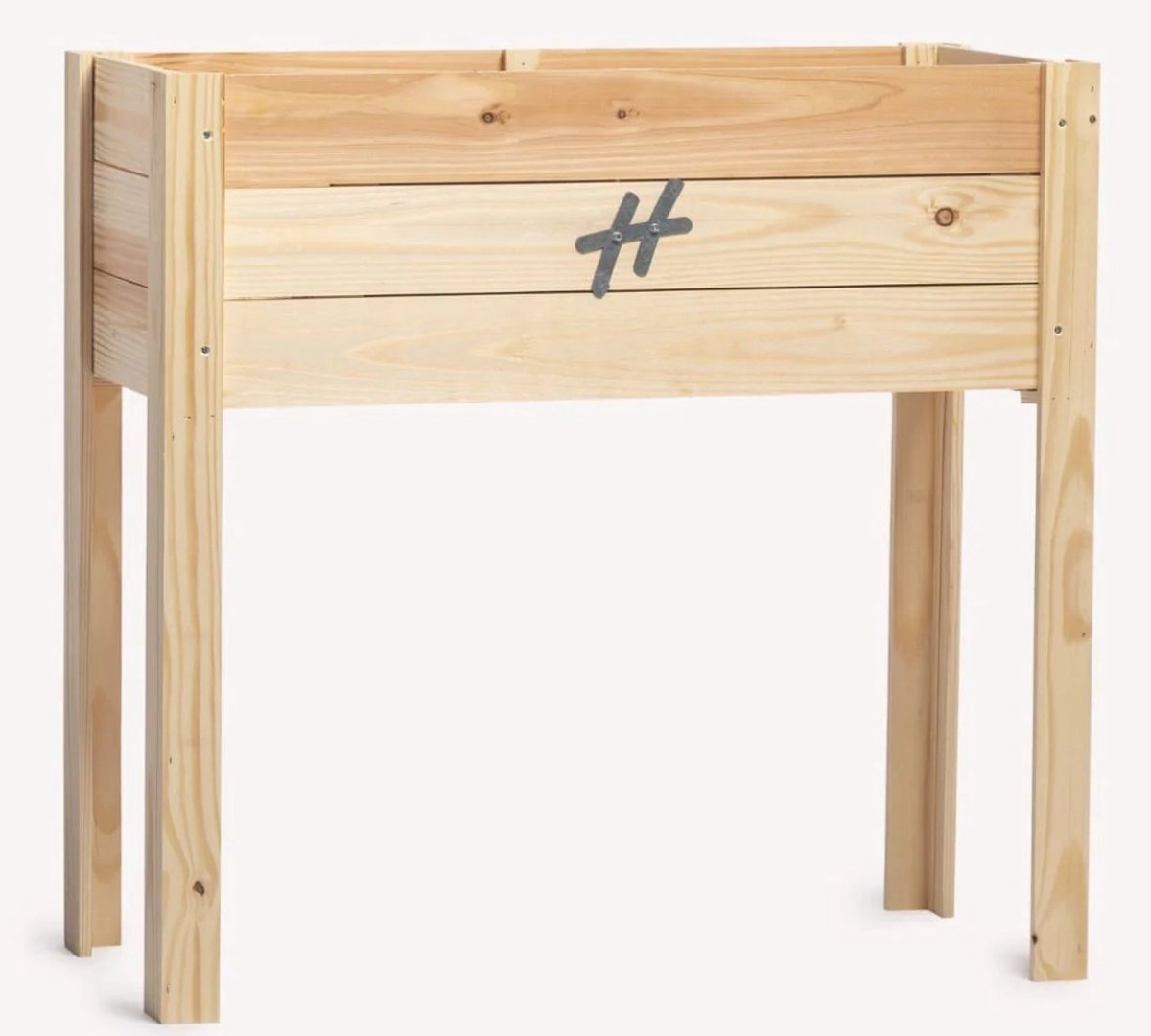 VCM Holz Hochbeet rechteckig, stehender Pflanzkasten für Garten Terrasse Balkon - H. 78 x B. 80 x. T. 38 cm