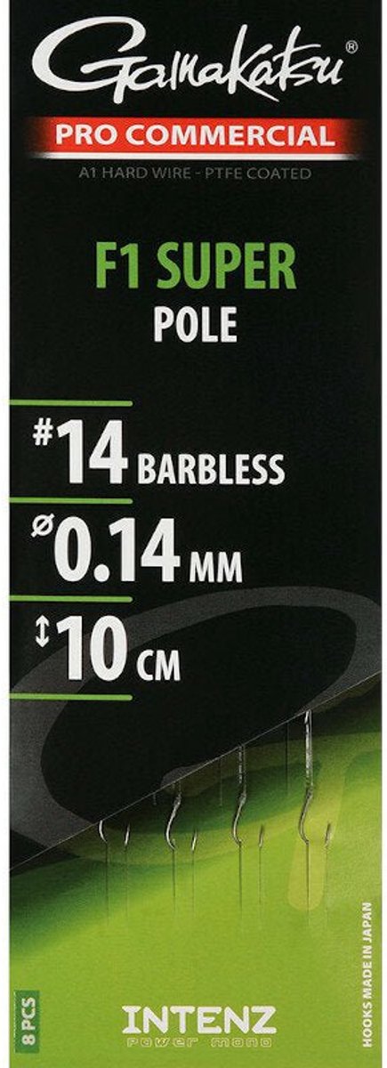 Gamakatsu F1 Super Pole Barbless Onderlijnen H16 0.13mm 15cm van Gamakatsu — afbeelding 5