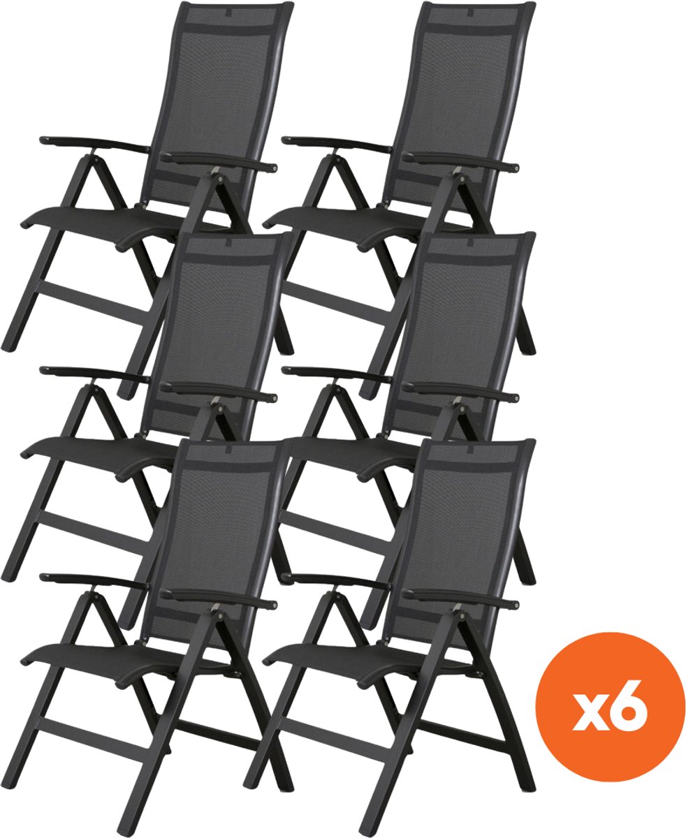 Set van 6 - Kettler Altura Curve aluminium standenstoel