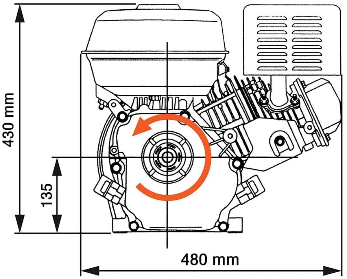 vidaXL - Benzinemotor - 15 - pk - 11 - kW - zwart — afbeelding 6