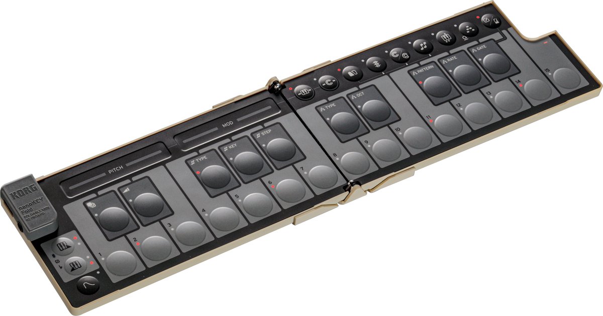 KORG nanoKEY FOLD Ultra-draagbaar, opvouwbaar MIDI-keyboard met uitgebreide uitrusting