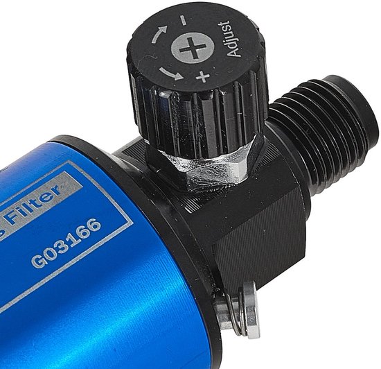 GEKO Drukregelaar met manometer 0-10 bar 1/4 inch aansluiting met filter voor perslucht en spuitpistolen van Merkloos — afbeelding 4