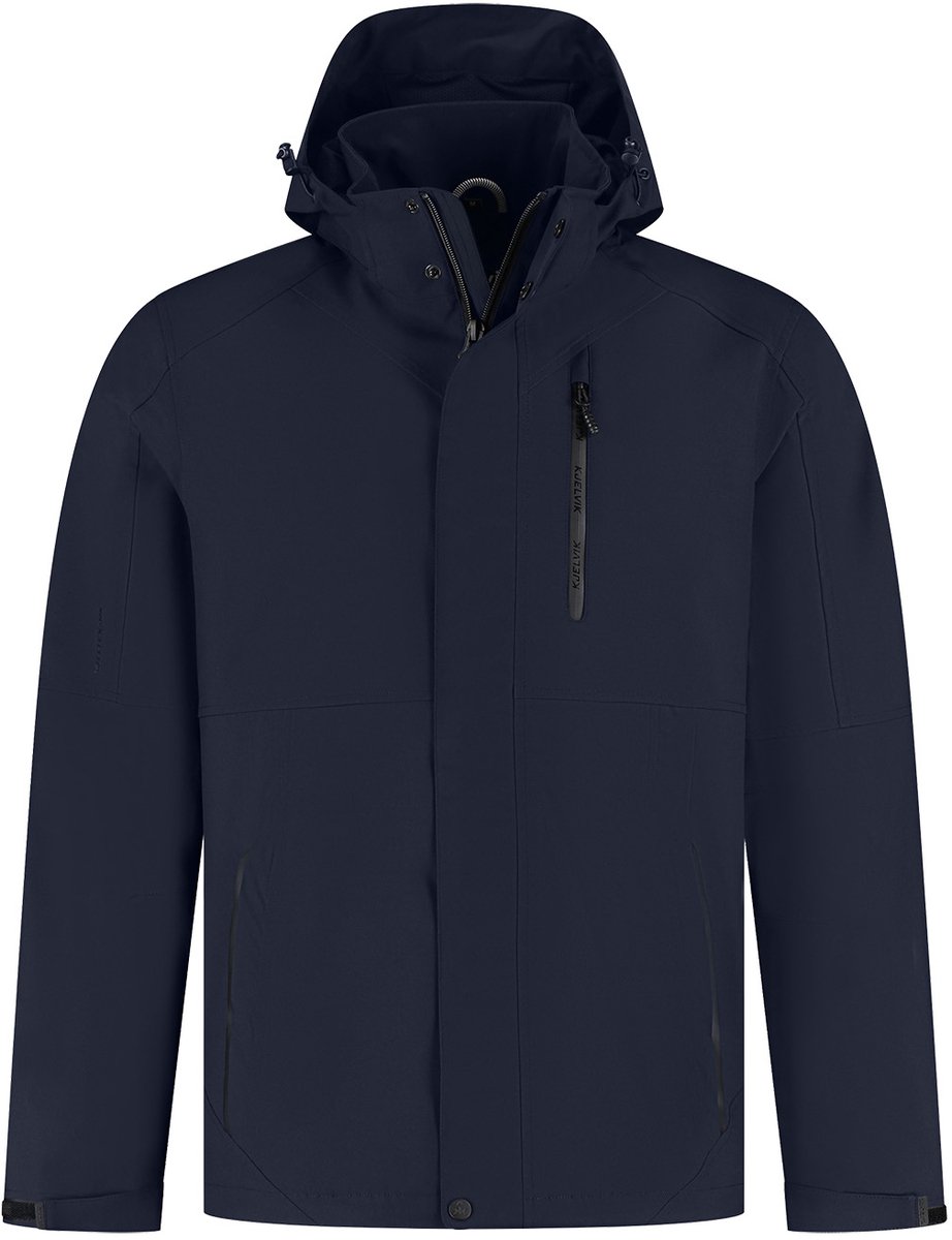 Kjelvik Outdoorjas Alek Donkerblauw