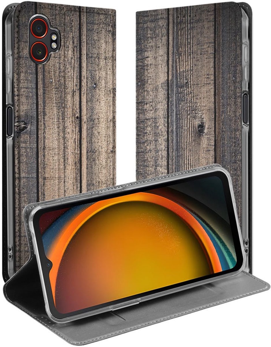 Standcase Hoesje Samsung Galaxy Xcover 7 Pro Steigerhout