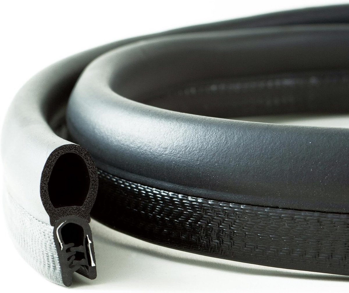 Universeel Afdichtingsprofiel voor Deuren en Kofferbakken - Flexibel Rubber met Klembereik 2.0-3.5 mm - 10 Meter Zwart