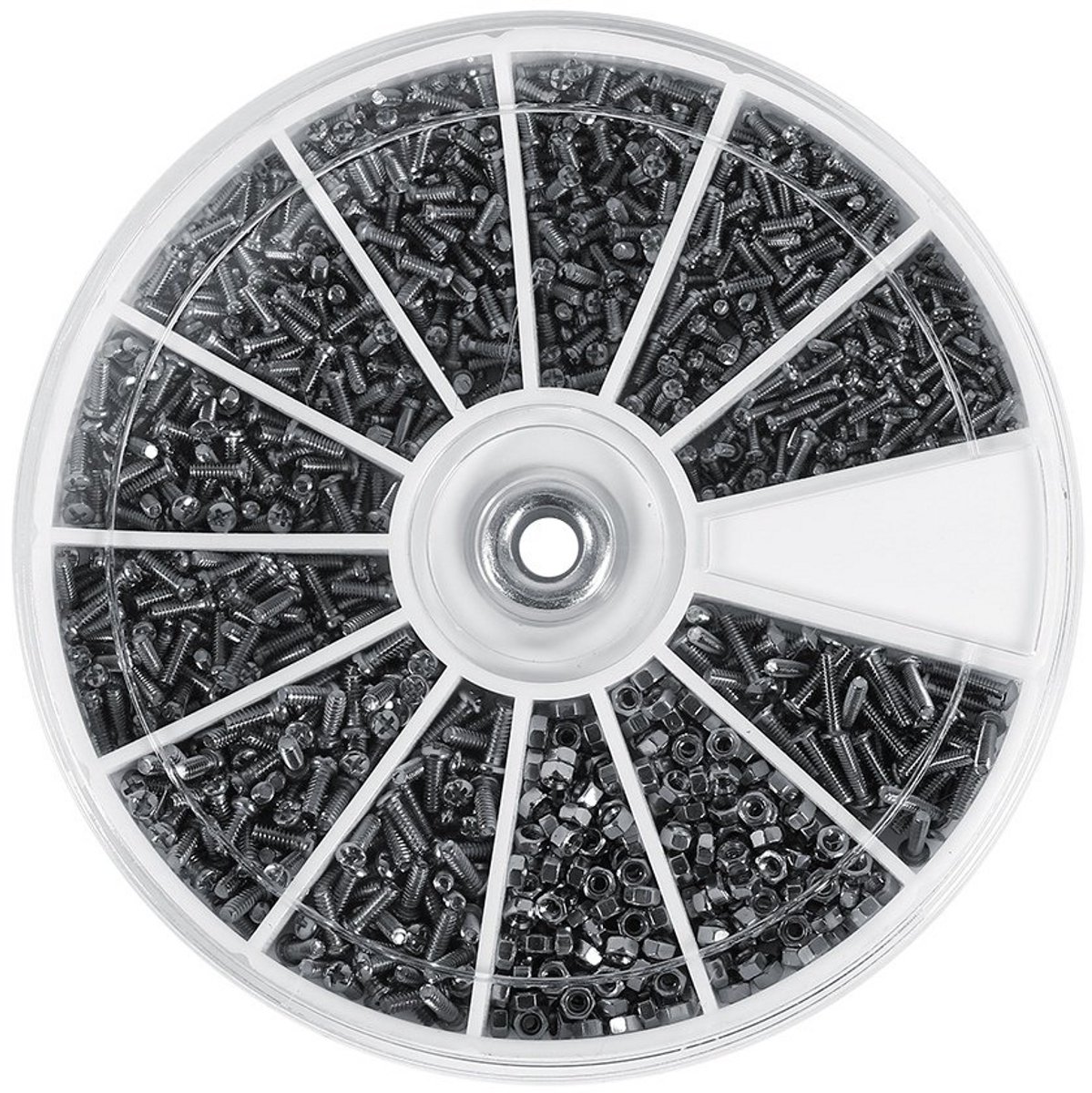 Assortiment Kleine Schroeven en Moeren RVS - 600 Delen M1 t/m M1.6 voor Elektronica Reparatie