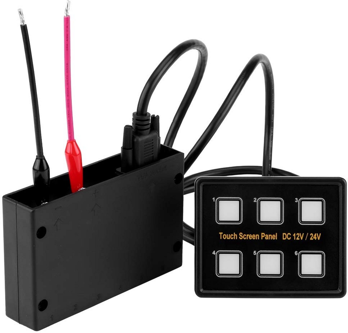 Touchscreen Schakelpaneel 12V/24V met 6 Groepen LED - Universeel voor Auto, Boot en Camper