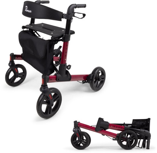 Parvum Riva Rollator - Dubbel opvouwbaar en lichtgewicht (6,6kg)