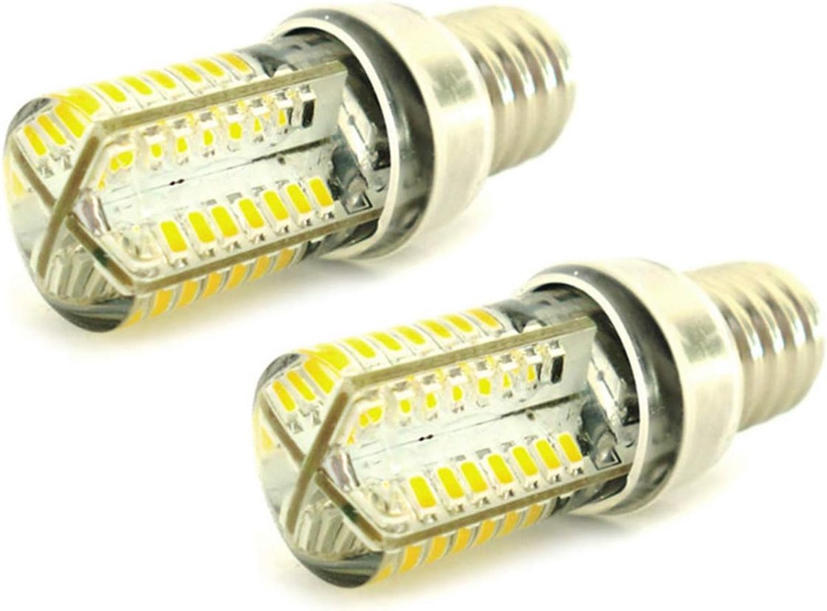 2x LED Lamp E14 Buisvormig 3,5W - Ovenverlichting 3000K Warm Wit - 360° Lichthoek