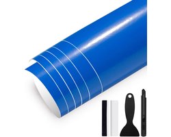 Glanzende Zelfklevende Car Wrap Folie 30x150 cm - Luchtbelvrij Voor Auto & Motor