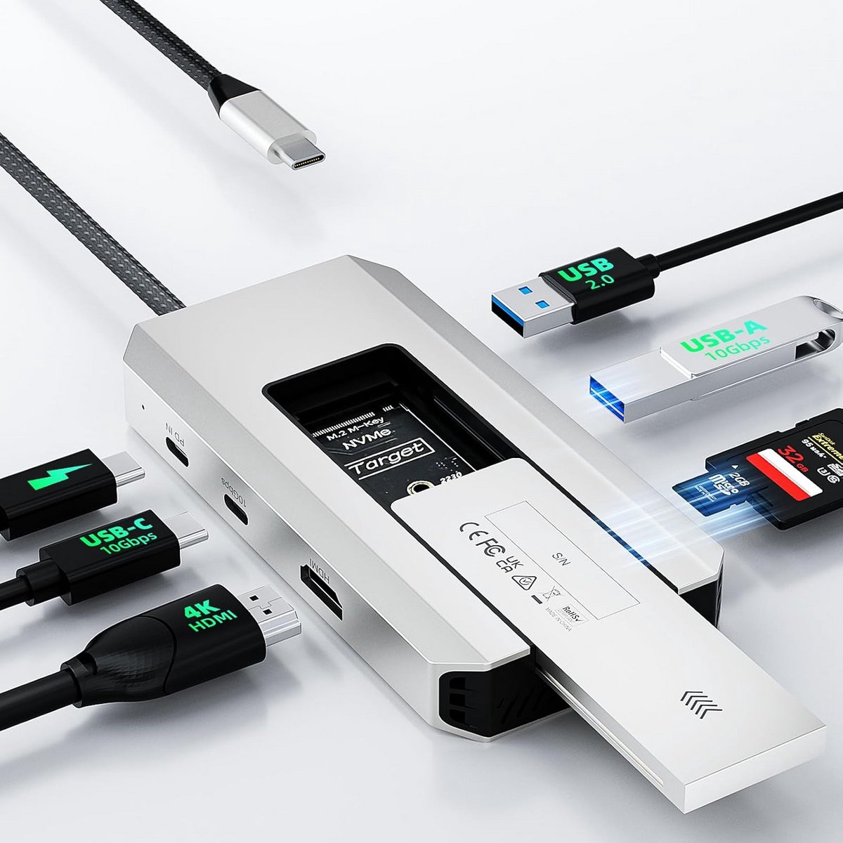 Universele USB-C Dockingstation voor Laptops en Desktops