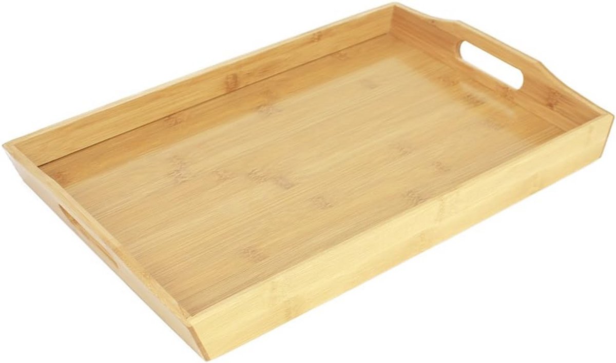 Houten Dienblad van Bamboe voor Ontbijt op Bed of Bank