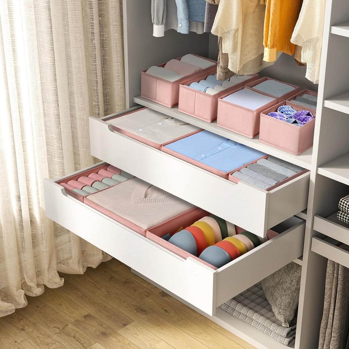 Opvouwbare Lade Organizer Set - 15 Stuks Kledingkast Opbergsysteem