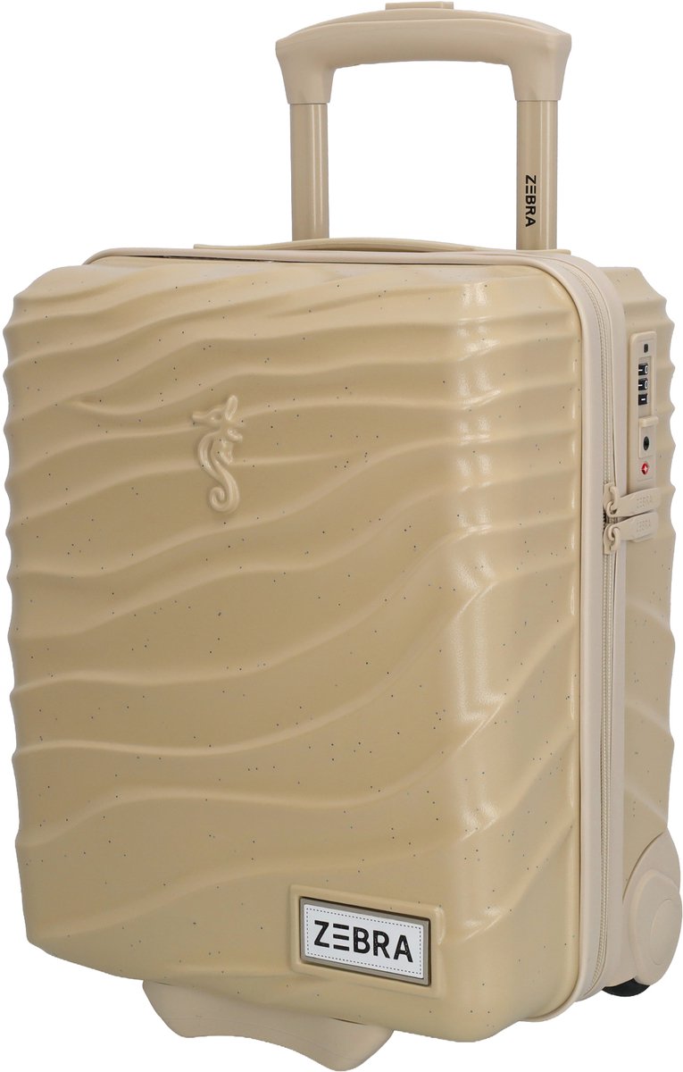 Zebra Trends Sandy Koffer - 16 Inch - Underseat - Handbagage - Gerecycled - TSA - Reizen - Zand