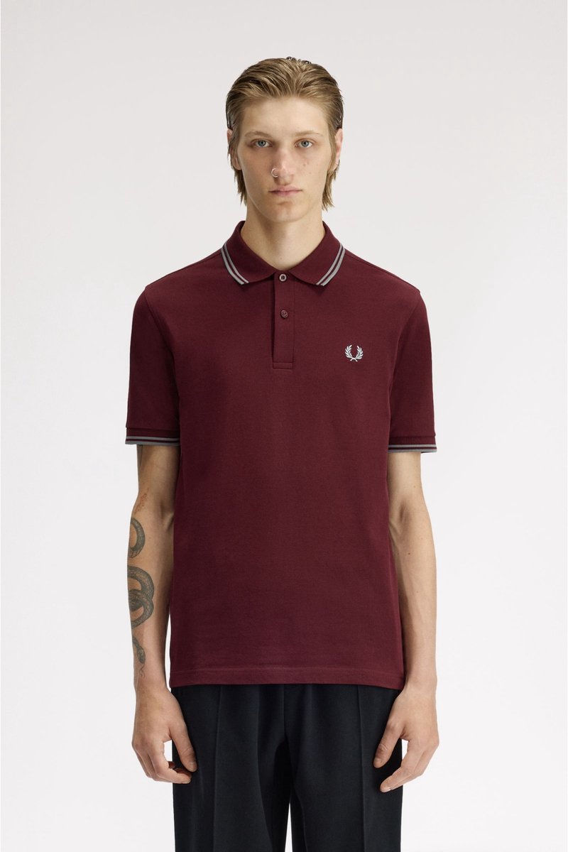 Fred Perry Twin tipped fred perry shirt stockport Oxblood