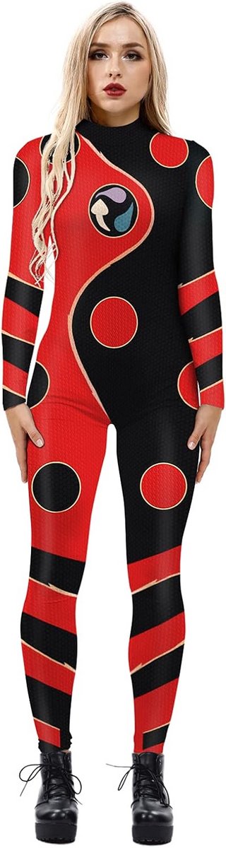 Stretch Skeletten Kostuum voor Dames - Catsuit Jumpsuit voor Halloween