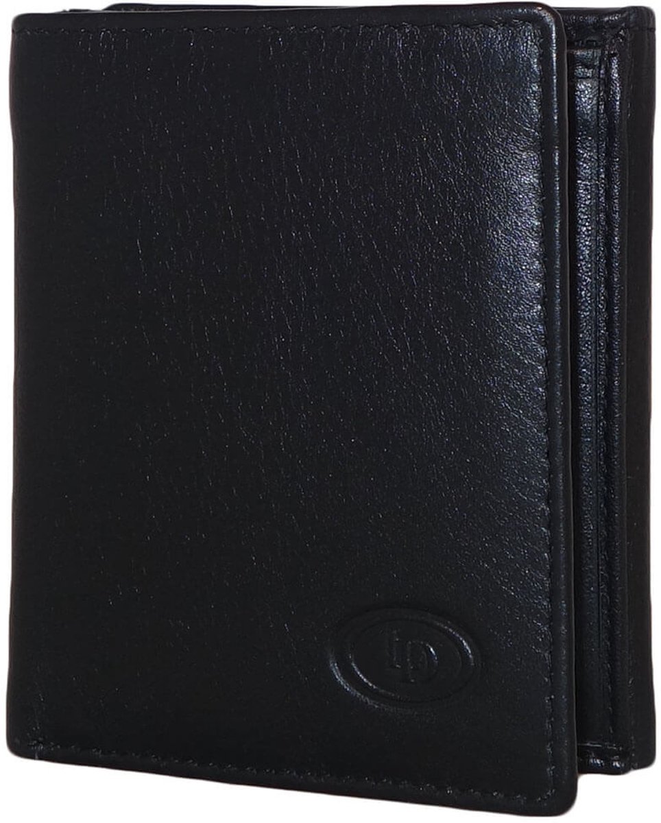 Leather Design RFID Uitklapbare Pasjeshouder Zwart