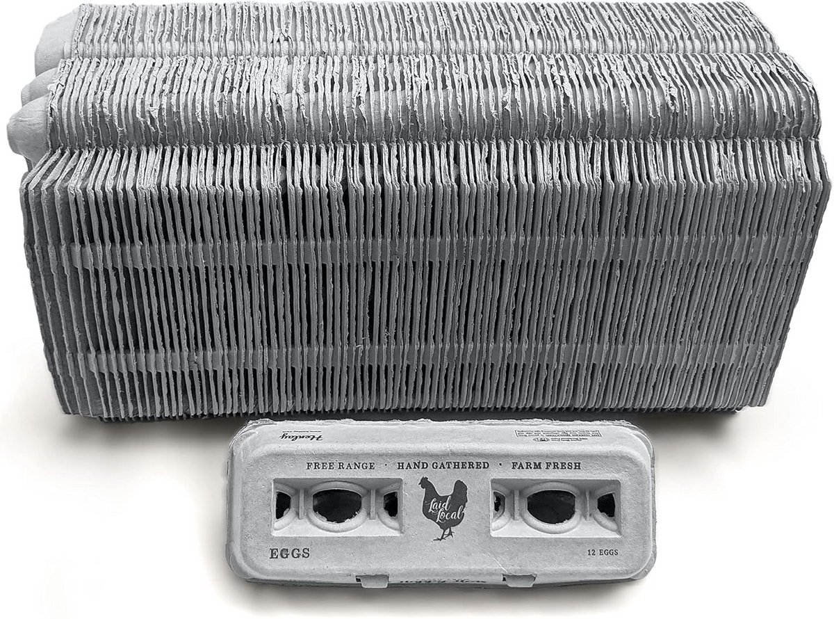 90 Stuks Vintage Kartonnen Eierdozen - Voordeelverpakking voor Kippeneieren