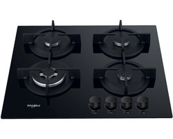 Whirlpool AKT 625/NB1 Zwart Ingebouwd 59 cm Gaskookplaat 4 zone(s)