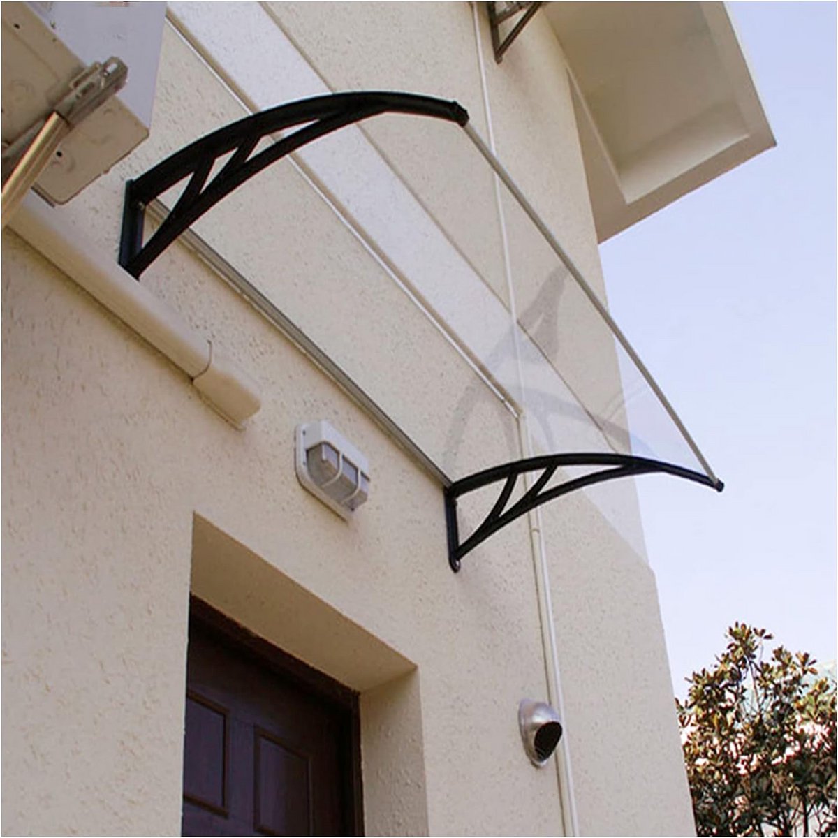 Dubbelzijdige UV50+ Polycarbonaat Luifel met Aluminium Beugel voor Terras en Deur