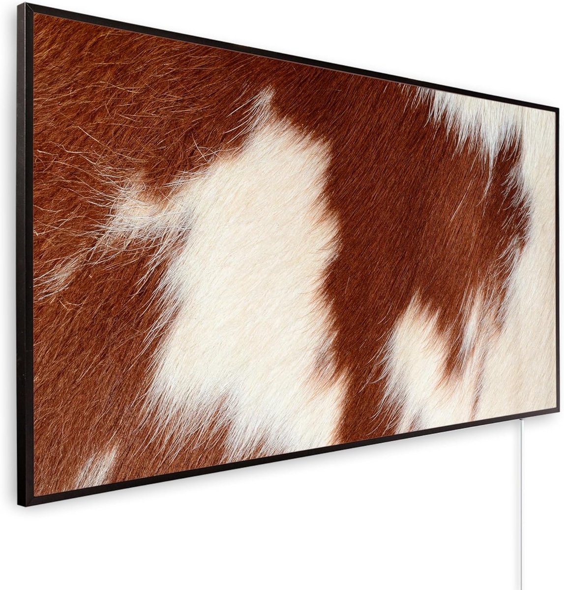 Infrarood Paneelverwarming 1200W met Koeienafbeelding - Ultraplat Zwart Design